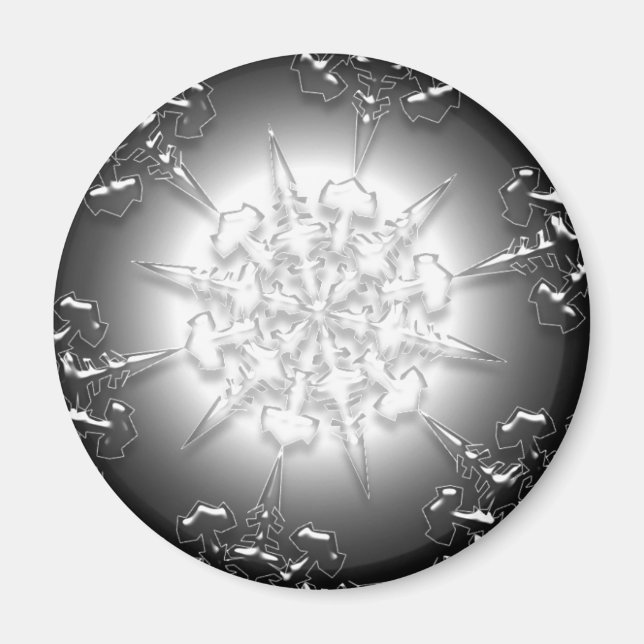 Silver Ornament Magnet (Front)
