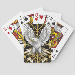 Silver Ornamental Eagle Playing Cards