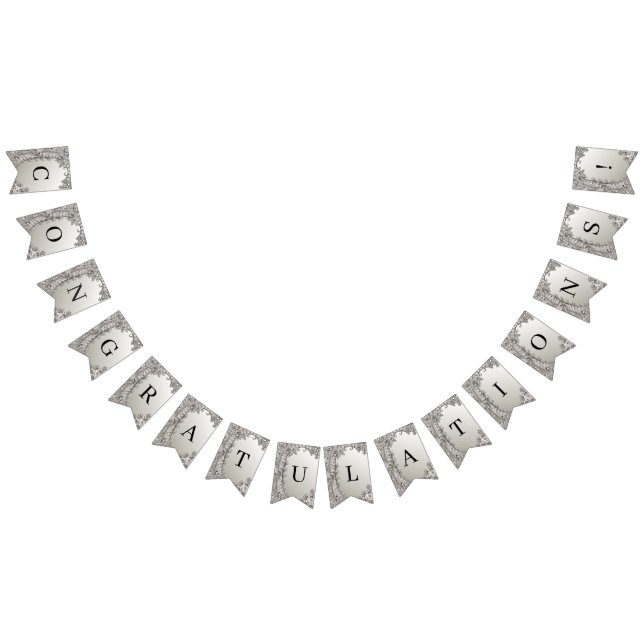 Silver Ornate Modern Bunting Flag (All)