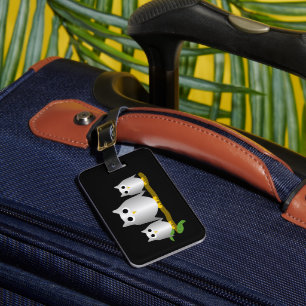 Silver Owls Design Luggage Tag