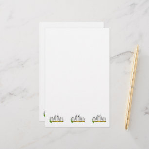 Silver Owls Design Stationery
