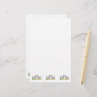 Silver Owls Design Stationery