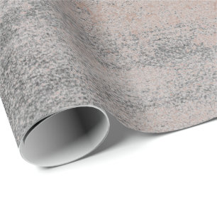 Silver Paint Industrial Cement Gray Rose Gold Wrapping Paper