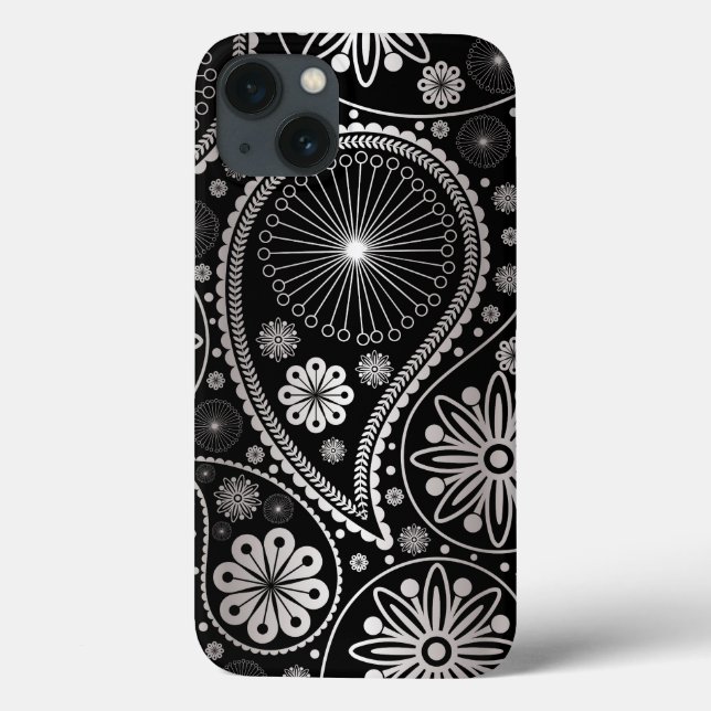 Silver paisley pattern Case-Mate iPhone case (Back)