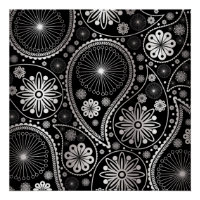 Silver paisley pattern