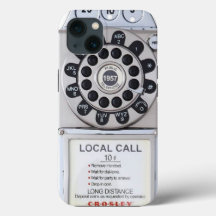 silver payphone iphone case