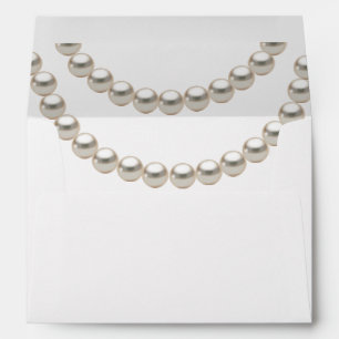 Silver Pearl Necklace Wedding Elegant  Envelope