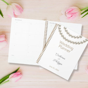 Silver Pearl Necklace Wedding  Planner