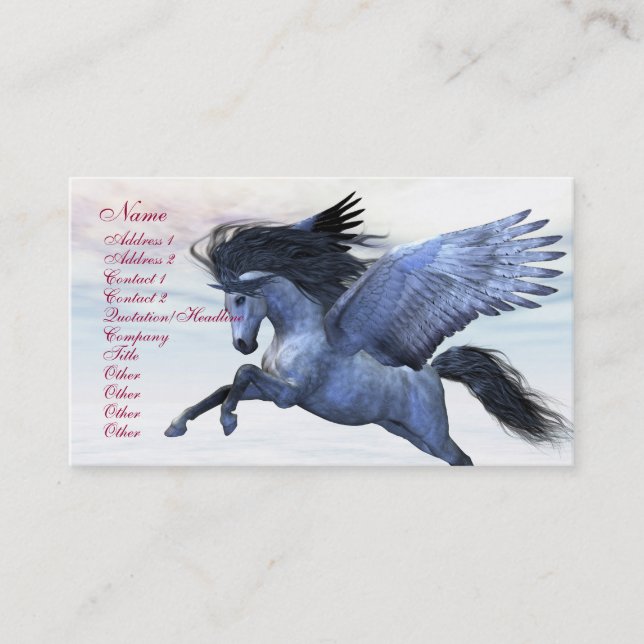 SILVER PEGASUS BUSINESS CARD (Front)