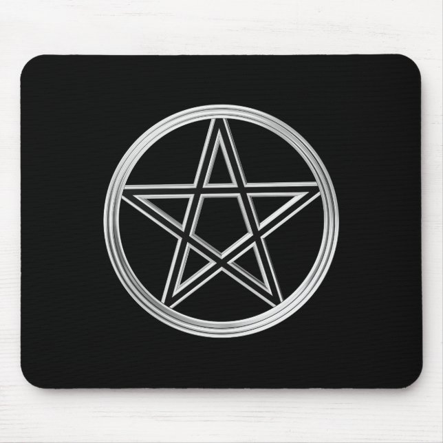 Silver pentagram mouse mat (Front)