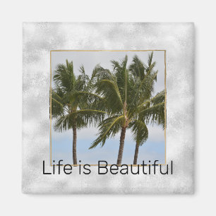 Silver Personalised Photo and Text Magnet