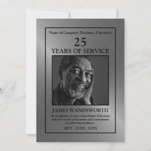 Silver/Personalised Photo - Employee Award Card