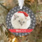 Silver Pet Paw Prints Red Custom Cat Name Photo