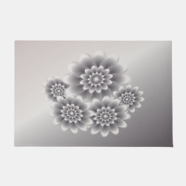 Silver petals bouquet doormat (Front)