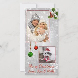 Silver Photo Christmas Card