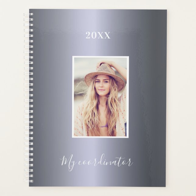 Silver photo elegant appointments 2025 planner (Front)