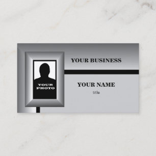 Silver Photo Frame Template Business Card