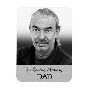 Silver Photo Memoriam Magnet for  Father or Grandf
