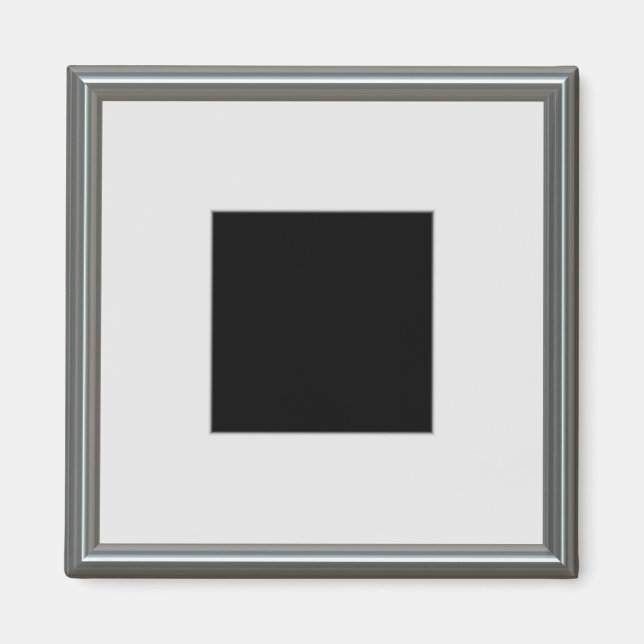 silver picture frame layout magnet (Front)