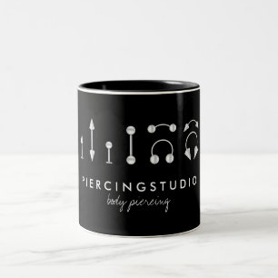 Silver Piercing Studio Two-Tone Coffee Mug