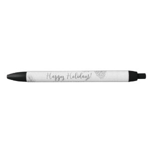 Silver Pine Holiday Black Ink Pen