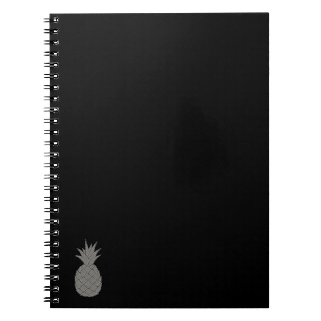 Silver Pineapple Spiral Notebook (Front)