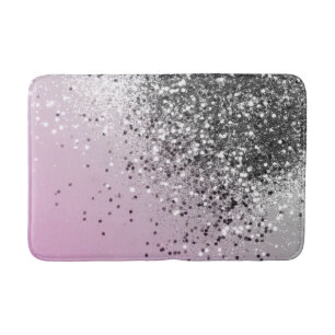 Silver Pink Glitter Dream #1 (Faux Glitter) #shiny Bath Mat