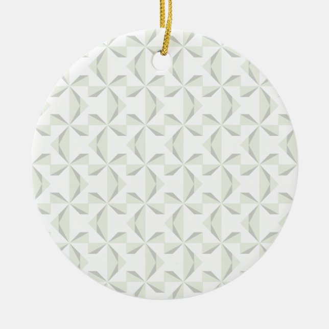 Silver Pinwheels Ceramic Tree Decoration (Front)