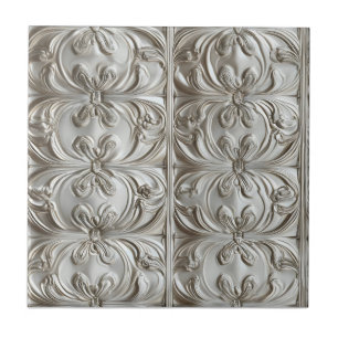 Silver Plates Pattern Tile