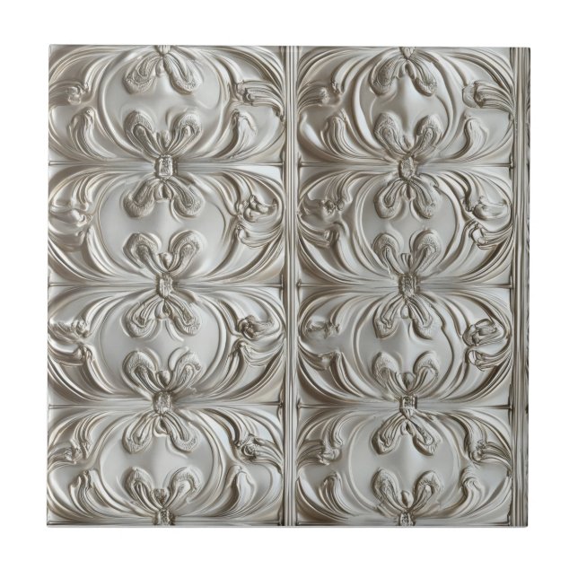 Silver Plates Pattern Tile (Front)