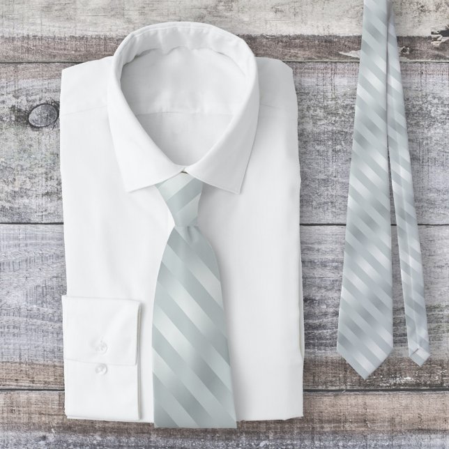 Silver Powder Blue Grey Striped Tie (Creator Uploaded)