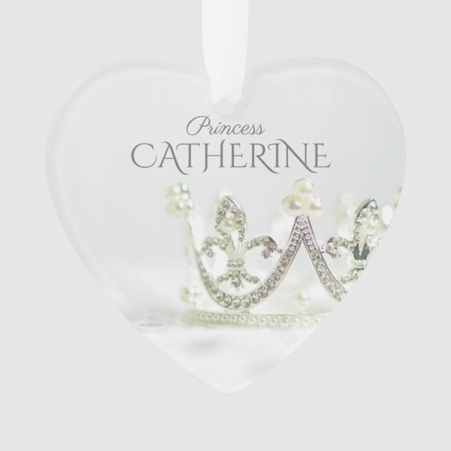 Silver Princess Crown Ornament (Front)