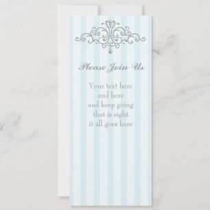 Silver Princess Filigree Invitation