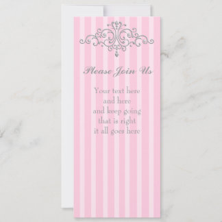 Silver Princess Filigree Invitation
