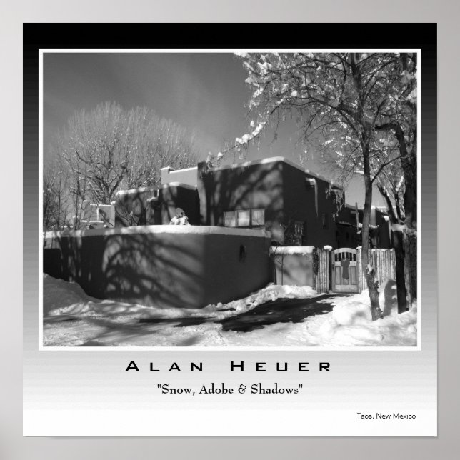 Silver Print - "Adobe, Snow & Shadows" (Front)