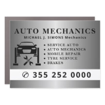 Silver professional auto repair mechanic service