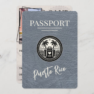 Silver Puerto Rico Passport Save The Date