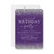 Silver Purple Any Age Birthday Modern Glitter