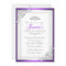 Silver Purple Damask & Tiara Sweet 16 Invitation