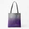 Silver Purple Glitter Girly Monogram Name Tote Bag