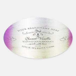 Silver Purple Marble Ornate Product Labels Logo
