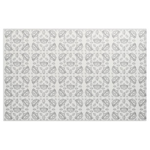 Silver Queen of Hearts crown tiara fabric