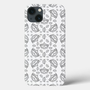 Silver Queen of Hearts crown tiara iphone 6 case