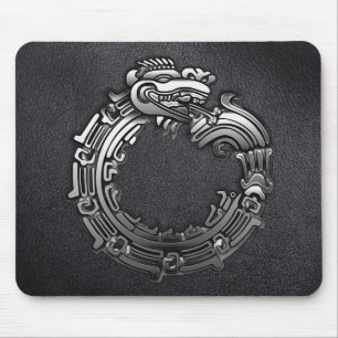 Silver Quetzalcoatl Mouse Mat