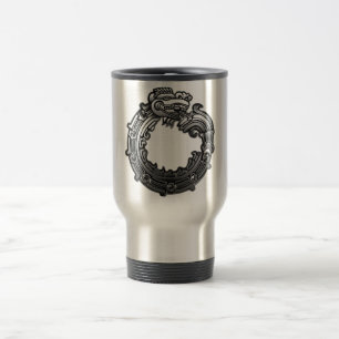 Silver Quetzalcoatl Travel Mug