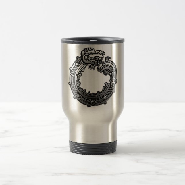 Silver Quetzalcoatl Travel Mug (Center)