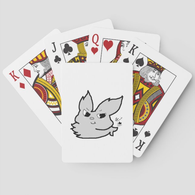 Silver Rabbit Playing Cards (Back)