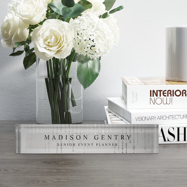 Silver Rain String Lights Personalized Nameplate (Creator Uploaded)