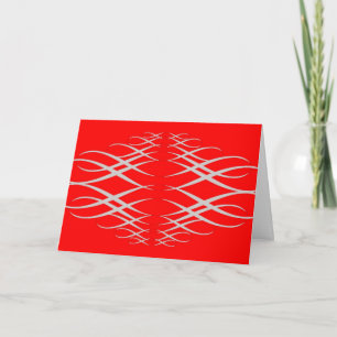 Silver & Red Holiday Card