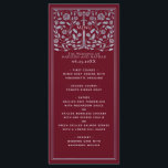 Silver Red Royal Mediaeval Sword Wedding  Menu<br><div class="desc">Celebrate your special day with this Royal Mediaeval Sword Wedding design. The Silver featured in this design is not real foil. You can customise this further by clicking on the "PERSONALIZE" button. For further questions please contact us at ThePaperieGarden@gmail.com.</div>